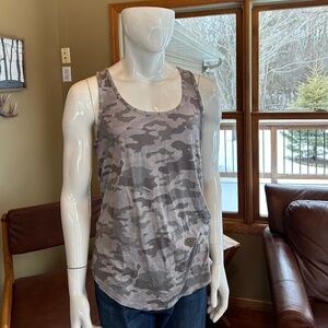 TORRID Super Soft Sleep Tank 1X Light Grey and White Camo